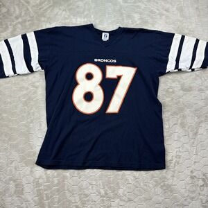 VTG Logo 7 Denver Broncos 87 Jersey Shirt - Sz XL - USA Made See Pics